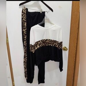 Leopard Print Lounge Set